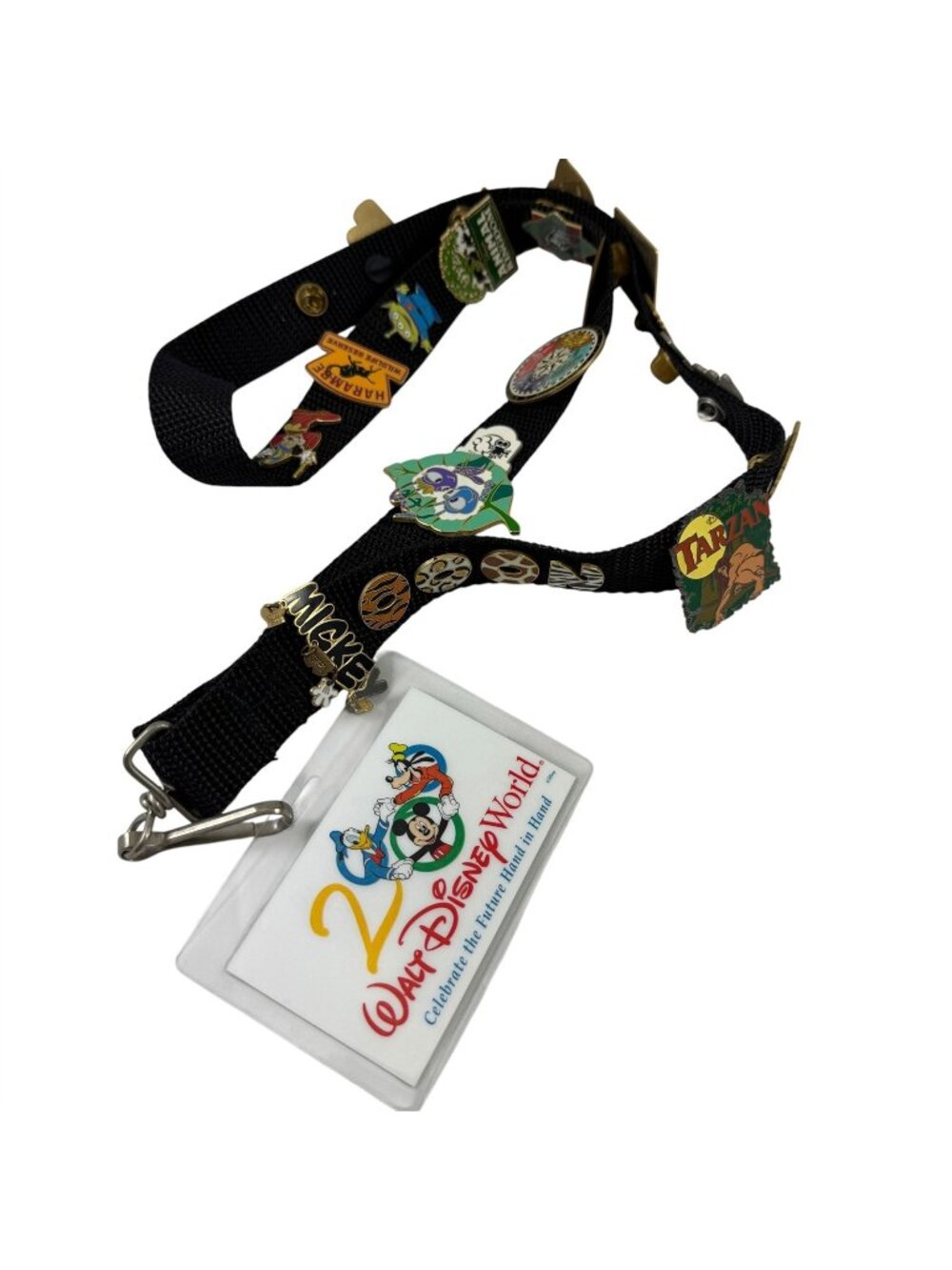 Disney Pin Collector Lanyard Vintage Y2K 24 Pins Bugs Life Alice Animal Kingdom